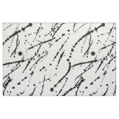 黒抽象芸術（ばちゃばちゃ）跳ねる繰り返しパターン ファブリック (ファットクウォーター)