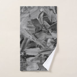 黒抽象芸術 ハンドタオル