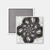 黒抽象芸術 マグネット (正面/裏面)