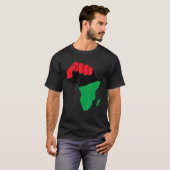 黒拳アフリカ大陸イラストレーション史M Tシャツ (正面フル)