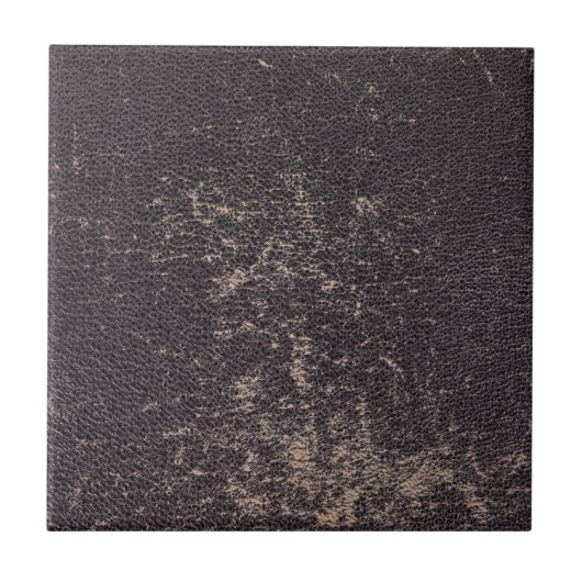 黒擦り切れた革の背景 タイル (正面)