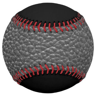 黒擦り切れた革フェイク材 ソフトボール