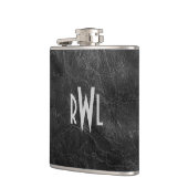 黒擦り切れた革 フラスク (左)