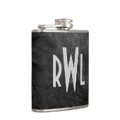 黒擦り切れた革 フラスク (右)