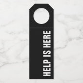 黒救済字だ ボトルネックタグ (正面)