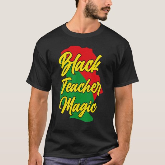 黒教師の魔法 Tシャツ (正面)