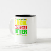 黒教育者は問題ブラックヒストリー月のギフト ツートーンマグカップ (正面左)