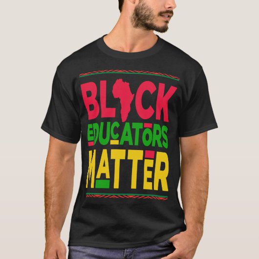 黒教育者問題ブラックヒストリ月クールTe Tシャツ (正面)