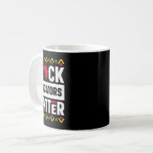 黒教育者問題先生黒歴史モン コーヒーマグカップ (正面左)