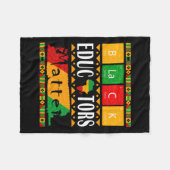 黒教育者問題黒歴史月間プライド フリースブランケット (正面(横))