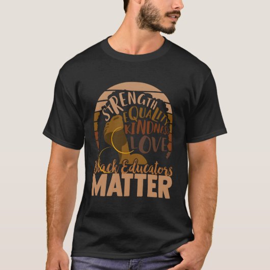 黒教育者問題 Tシャツ (正面)