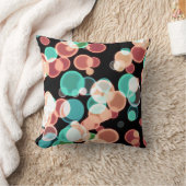 黒数々のい背景の色の泡 クッション (ブランケット)