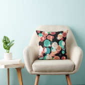 黒数々のい背景の色の泡 クッション (椅子)