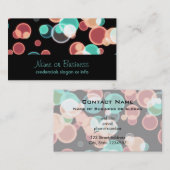 黒数々のい背景の色の泡 名刺 (正面/裏面)