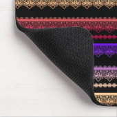 黒数々の色のレース マウスパッド (コーナー)