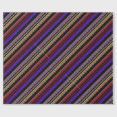 黒数々の色のレース ラッピングペーパー (フラット)