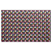 黒数々の色の水玉模様 ファブリック (ヤード)