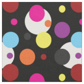 黒数々の色の水玉模様 ファブリック (クローズアップ)