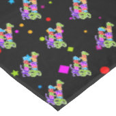 黒数々の色ハッピーバースデーグラフィック テーブルクロス (アングル)