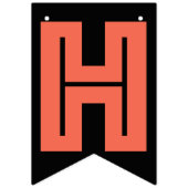 黒数々の色ハッピーバースデー バンティングフラッグ (第2の旗)