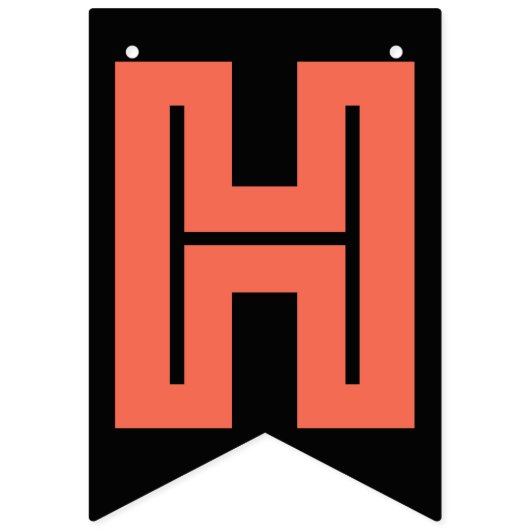 黒数々の色ハッピーバースデー バンティングフラッグ (第2の旗)