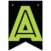 黒数々の色ハッピーバースデー バンティングフラッグ (第3の旗)