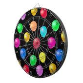 黒数々の色パーティーバルーン ダーツボード (正面右)