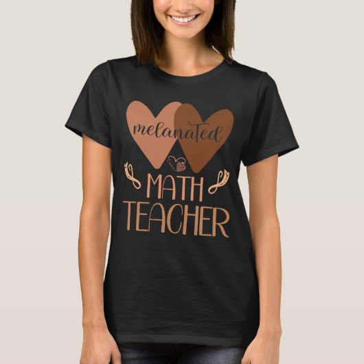 黒数学先生カレッジ黒人歴史女性残身 Tシャツ (正面)