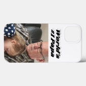 黒文字のパパの写真 iPhoneケース Case-Mate iPhoneケース (裏面 (横))