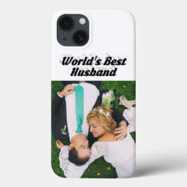 黒文字の夫の写真 iPhoneケース iPhone 13ケース