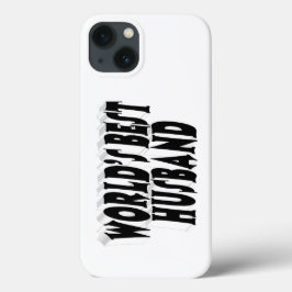 黒文字の夫 iPhone 13ケース