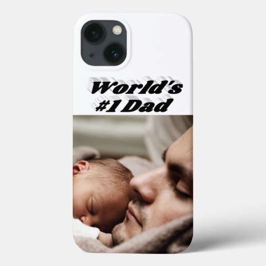 黒文字のDad Photo iPhoneケース Case-Mate iPhoneケース (裏面)