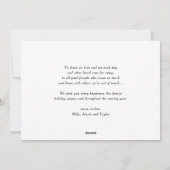 黒文字エレガントが盛り上がるメリークリスマス シーズンカード (裏面)