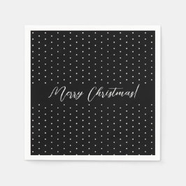 黒文字エレガント文字 スタンダードカクテルナプキン