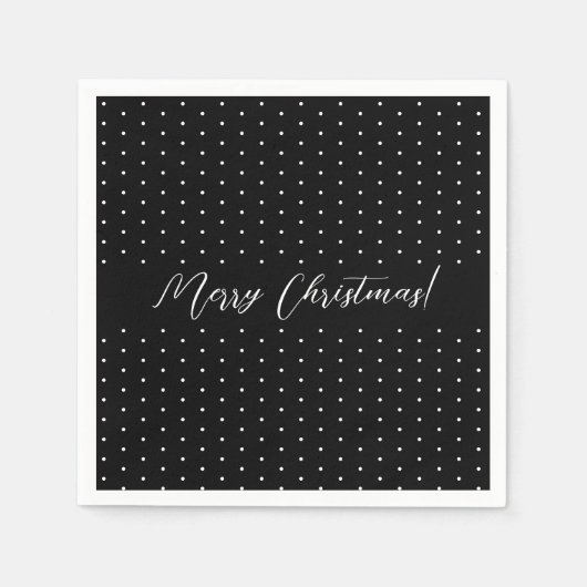 黒文字エレガント文字 スタンダードカクテルナプキン (正面)