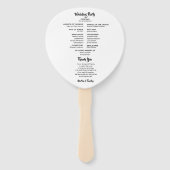 黒文字カジュアル文字 |タイポグラフィ結婚のファン ハンドファン (裏面)