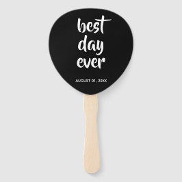 黒文字カジュアル文字 |タイポグラフィ結婚のファン ハンドファン