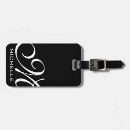 黒文字モノグラムの ラゲッジタグ