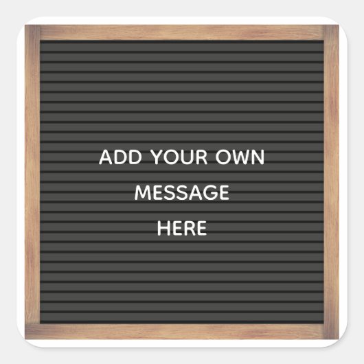 黒文字盤マーキー記号メッセーカスタムジ スクエアシール (正面)