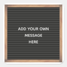 黒文字盤マーキー記号メッセーカスタムジ スクエアシール