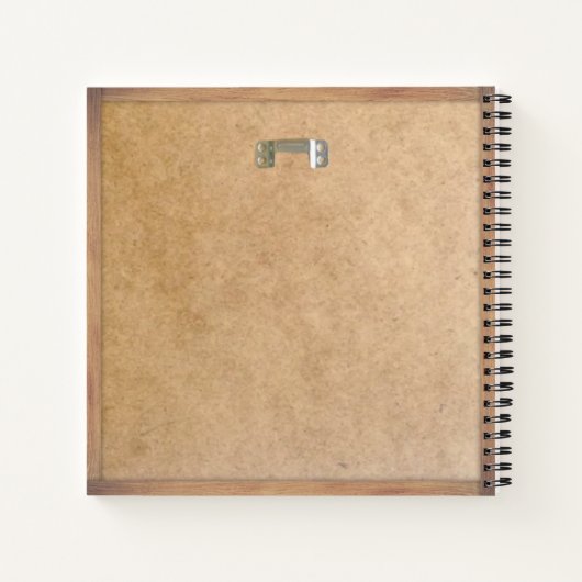 黒文字盤文字マーキー記号メッセカスタムージ ノートブック (裏面)