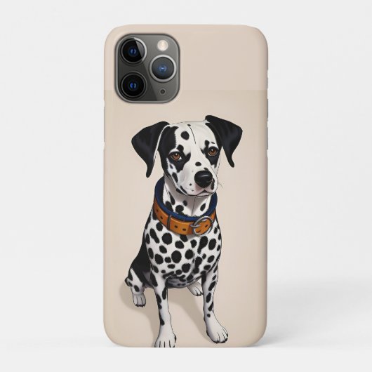 黒斑と襟のあるダルマチアン犬 Case-Mate iPhoneケース (裏)