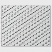 黒斑点のあるダルマチアン犬 ラッピングペーパー (フラット)