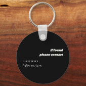 黒旅行おもしろい明細書のWordタイプ引用文 キーホルダー (裏面)