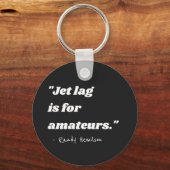 黒旅行おもしろい明細書のWordタイプ引用文 キーホルダー (正面)