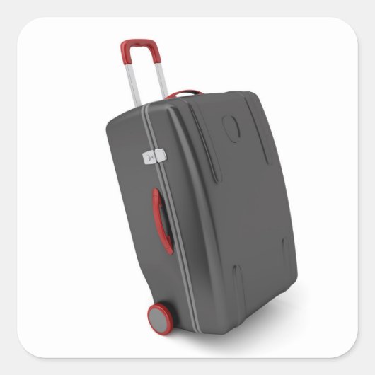 黒旅行バッグ スクエアシール (正面)