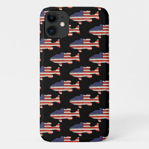 黒旗の魚 iPhone 11 ケース