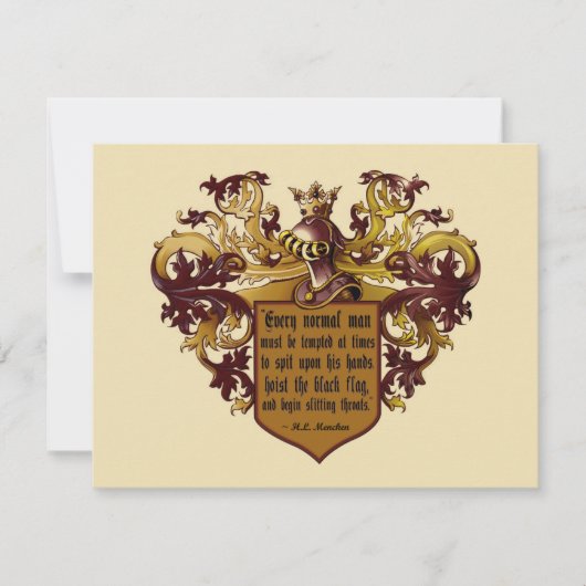 黒旗を掲げろ メンケン名言カスタム 招待状 (正面)