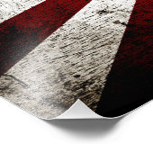 黒日グランジ本朝国旗 フォトプリント            (角)