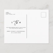 黒日付コンテンポラリーの保存 ポストカード (裏面)